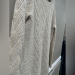 Pink Rose  Cream Knit Sweater With Gold Glitter Photo 2