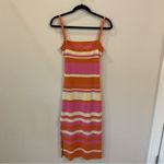 Mable Orange Pink Striped Cut Photo 5