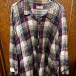 Ruff Hewn  Plaid Button-Up Shirt - Purple and White 3x Photo 0