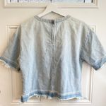 J Brand dallas denim frayed tee Photo 3