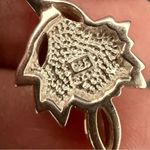 925 Sterling Silver Smoky Quartz Marquis Grape Vine Leaf Small Pendant 3g. Photo 6