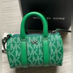 Michael Kors NIB - | Nano Green Duffle Key Fob | Monogram Canvas & Leather Photo 10