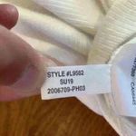 J.Crew ribbed Ruffle Tank Top Fitted Stretch Feminine Style L9582 size Large Photo 6