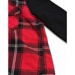 No Boundaries Plaid Flannel Shirt Jacket XS Sherpa Hood Red Cabin Core‎ Cozy Grunge Y2K Skater Photo 8