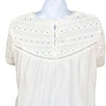 ZARA trf Lace Eyelet Cottagecore Flowy Cropped Cutout Blouse Top Shirt XS Photo 3