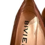 Biviel Brown Leather Mary Jane Slip On Kitten Heels‎ Sz 8 Photo 6
