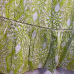 Free People  Floral Coastline Cottagecore Crochet Lime Dress Rare W-688 Sz 2 Photo 4