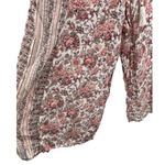 American Eagle  Strapless Floral Paisley Print wide leg cropped Jumpsuit pockets Photo 7