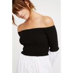 Free People NWT  Chunky Rib Sweater Mini Dress Black & White Size XS Photo 2