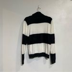 Halogen  Black White Soft Fuzzy Turtleneck Pullover Sweater Sz M Photo 9