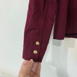 Juicy Couture Maroon Red Blazer Jacket Gold Accents Business Office Casual Med Photo 2