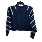 Free People  Cropped Wrap Long Sleeve Navy Top XS Photo 1