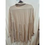 Lovestitch Bohemian Tunic Top Women's Small Checkered Tiered Long Sleeve Casual Photo 6