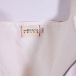 Alice + Olivia  Thersa Zip Front Cotton Stretch Denim Tank Mini Dress White 2 Photo 1