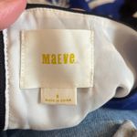 Anthropologie  Maeve Blue and Black Silk Floral shift  Dress Size 8 Photo 3