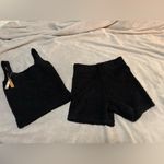 SKIMS  COZY KNIT SET -tank and shorts. Sz S/M NEW! BLACK Photo 4