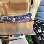 VTG TR Bentley Plus 24 Blue Pink Floral Midi Skirt Summer Resort Cottage Fairy Photo 7