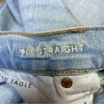 American Eagle Distressed 90s Straight Denim Jeans Womens 16 Destroyed Ripped Photo 8
