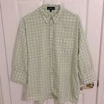Tuckernuck  Pomander Place Green Gingham Plaid Adair Button Down Top Size Large Photo 3