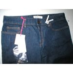 New Womens NWT Designer See by Chloe Jeans 27 Flare Jeans High Waist Dark Logo Blue Photo 1