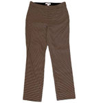 Liz Claiborne "LAURA" Brown Checked Plaid Wide Waistband Dress Pants ~ Women's 8 Photo 2