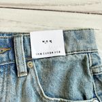 Topshop Denim Comfort Stretch Mom Shorts in Bleach Blue Size 2 Petite NWT Photo 5