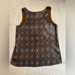 Ecru  sequin geometric print top NWOT Photo 1