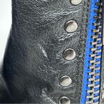 Steve Madden  Temmpt Black Leather Mid Rise Boots 8M moto back zipper Photo 13