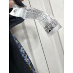 ZARA NEW  Floral Satin Pants Womens Size Medium Blue Straight Mid Rise Boho Photo 8