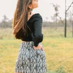 L&B  print‎ leather skirt Photo 2