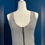 Guess Women’s Striped Midi Full Zip Front Tank BodyconDress Size M Photo 2