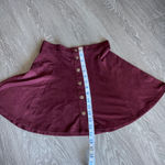 Full Tilt Skirt Small Burgundy Button Front Mini Photo 3