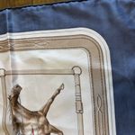CELINE  Silk Scarf Horse Racing Blue Steed Riders Races Vintage Large Picture Photo 8