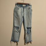 Free People NWT  We The Free Maggie Denim Distressed Straight Leg Jeans- Size 24 Photo 3