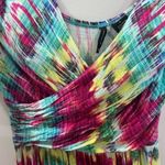 New Direction Vibrant colors tie dye scratch print crossover maxi dress size large Photo 3