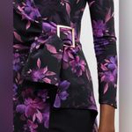 Chiara Boni La Petite Robe Floral-Print Ruffle Bodycon Midi Dress Size 44/8 Photo 1