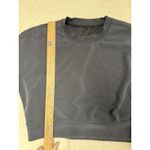 Lululemon Sweatshirt Women 8 Black Softstreme Perfectly Oversized Cropped Crew Photo 4