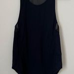 Lululemon Black Mesh Racerback Scoop Bottom Tank Top Size 6 Photo 0
