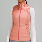 Lululemon Down For It All Vest Shine Pink Savannah Peach 8 Goose Down Puffer Run Photo 0