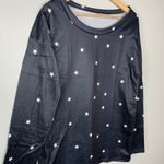 Boutique Black Long Sleeve T-Shirt Stars Night Sky Photo 2