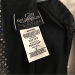 Vintage Molly Malloy metallic sheer overlay sheath maxi evening dress 6 Black Photo 4