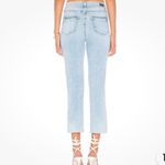Paige Hoxton Straight Ankle Leg Raw Hem Distressed Jeans Pasadena Wash Size 27 Photo 1