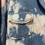 A Rare Bird Tunic Dress Pearl Snaps Button Up Jean Embellished Rhinestone Small Blue Photo 4