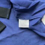 Parker  Mesh Inset Top Silk Blue Black Size Medium NWT Photo 5