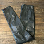 We The Free  Free People Vegan Leather Pants Black Size 26 Faux High Rise Trouser Photo 7