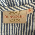 Rungolee Striped Short Sleeve Top Blouse Size Small Blue Photo 3