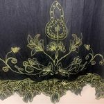 Mango NWT URBAN Western Black Embroidered Off Shoulder Babydoll Dress Mini M Photo 4