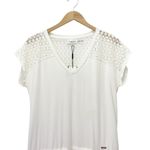 Calvin Klein NWT  Swim Cover-Up Dress Size S/M Milk White Crochet Trim Beachwear Photo 4