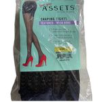 Spanx  Assets Shaping Tights Textured Wish Bone Black Size 2 NEW Photo 1