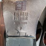 Eileen Fisher  Perry Nubuck Slip On Heeled Ankle Booties Cut Out Photo 7